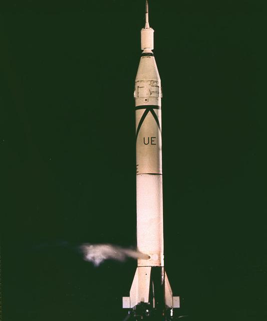 Juno I launch vehicle on the launch pad
